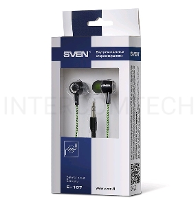 Наушники вкладыши SVEN E-107 Black-Green