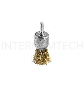 Кордщетка Hammer Flex 207-210 25мм d6  тип венчик латунированная, из волнистой проволоки