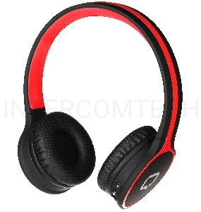 Наушники Qumo Accord 3 (BT-0020) Черно-красный, накладная,  Bluetooth 4.2, 300  мА-ч, до 6х часов в режиме разговора[21946]
