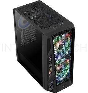 Корпус Aerocool AirHawk Duo-G-BK-v1 черный без БП ATX 5x120mm 5x140mm 2xUSB3.0 audio bott PSU