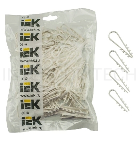 Дюбель хомут Iek UHH35-5-10-100 5-10мм нейлон белый d=5 мм (100шт)