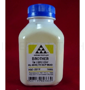 Тонер Brother TN 130Y/135Y HL 4040/50/70/DCP 9040 yellow (фл.100г.) AQC, фас.Россия