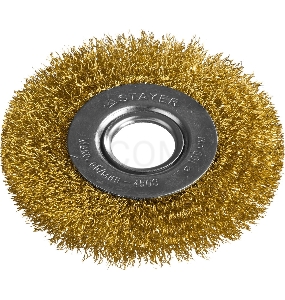 Кордщетка STAYER PROFESSIONAL 35122-100  д/УШМ витая стальная латун.проволока 0.3мм 100мм/22мм