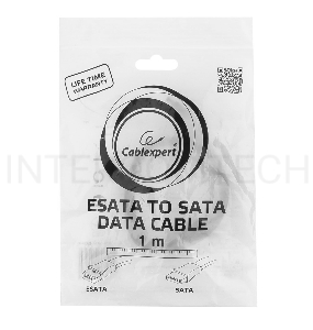 Кабель Кабель интерфейсный eSATA-SATA Gembird 100см, 7pin/7pin, пакет(CC-ESATA-SATA-DATA-XL)