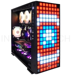 Корпус In-Win CF06CX (309 Gaming) BL U3*2+TypeC *1+A, LED Mode button, black color, Saturn ASN120 fan*4 (top*3, rear*1),  glass side panel, LED RGB F/P with/GLOW software interface 36151389