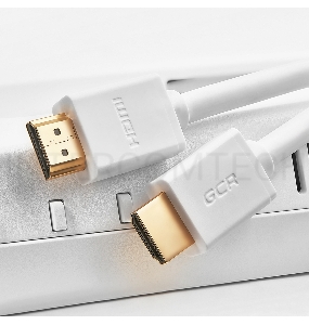 Greenconnect Кабель 5.0m HDMI версия 2.0 HDR 4:2:2, Ultra HD, 4K 60 fps 60Hz/5K*30Hz, 3D, AUDIO, 18.0 Гбит/с, 28/28 AWG, OD7.3mm, тройной экран, белый, (GCR-HM761-5.0m)