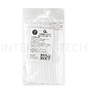 Хомуты-липучки на основе ленты Velcro® VT-145x11WT  145 x 11 мм, белые (12 шт.)