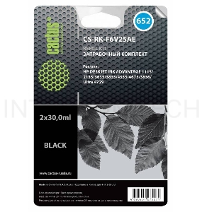Заправочный набор Cactus CS-RK-F6V25AE черный 60мл для HP DeskJet Ink Advantage 1115/2135/3635/3835/4535
