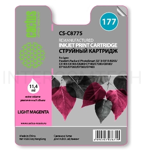 Картридж струйный Cactus CS-C8775 светло-пурпурный для №177 HP PhotoSmart 3213/3313/8253/C5183/C6183