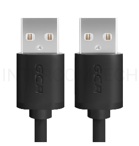 Кабель Greenconnect 1.0m USB 2.0, AM/AM, черный, 28/28 AWG, экран, армированный, морозостойкий, GCR-UM5M-BB2S-1.0m