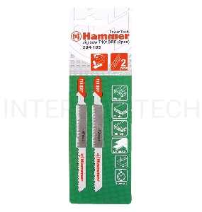 Полотно для лобзика Пилка для лобзика Hammer Flex 204-105 JG WD T101BRF (2pcs)  дерево\пластик, 74мм, шаг 2.5, BiM, 2шт [30569]