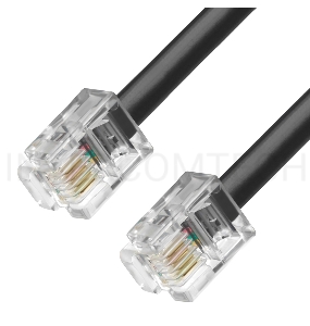 Телефонный шнур Greenconnect удлинитель для аппарата  2.0m GCR-TP6P4C2-2.0m, 6P4C (джек 6p4c - jack 6p4c) черный Greenconnect Телефонный шнур удлинитель для аппарата  2.0m GCR-TP6P4C2-2.0m, 6P4C (джек 6p4c - jack 6p4c) черный
