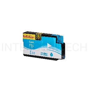 Струйный картридж Sakura CZ130A (№711 Cyan) для HP, голубой, 26 мл.
