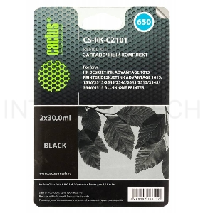 Заправочный набор Cactus CS-RK-CZ101 черный для HP DeskJet 2515/3515 (2*30ml)