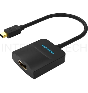 Адаптер-переходник Vention mini DisplayPort 20M > HDMI F Чёрный (HBCBB)