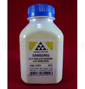 Тонер SAMSUNG CLP 300/315/320/325/360/415/500/510/600/610/660/CLX3300/3305 Yellow, (фл.45г.) AQC фас. Россия
