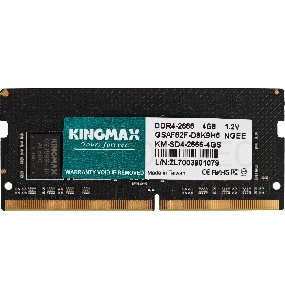 Память DDR4 4Gb 2666MHz Kingmax KM-SD4-2666-4GS RTL PC4-21300 CL19 SO-DIMM 260-pin 1.2В dual rank