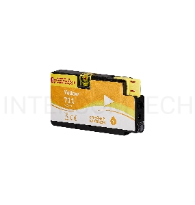 Струйный картридж Sakura CZ132A (№711 Yellow) для HP, желтый, 26 мл.