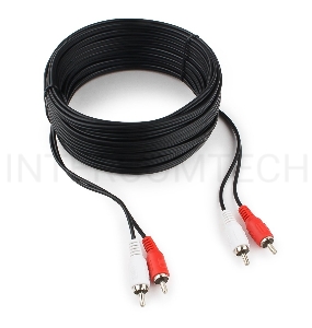 Кабель аудио Cablexpert CCA-2R2R-10M, 2xRCA / 2xRCA, 10м
