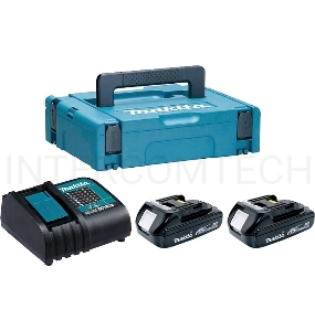 Батареи аккумуляторные и Зарядные устройства Makita Набор 2 шт BL1815N аккумулятор   + 1 шт  DC18SD зарядное устройсво + кейс [197143-8]