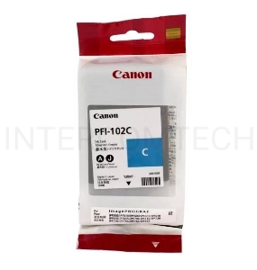 Картридж струйный Canon PFI-102C (0896B001) голубой, 130 мл., для imagePROGRAF iPF605, iPF610., iPF650, iPF655, iPF710, iPF750, iPF755, LP17, iPF510
