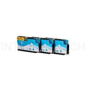 Набор струйных картриджей Sakura CZ134A (№711 Cyan 3-pack) для HP, голубой, 26 мл.