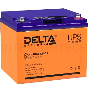 Батарея Delta DTM 1240 L (12V, 40Ah) с увеличенным сроком службы (10 лет)
