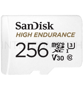 Флеш карта microSD 256GB SanDisk microSDXC Class 10 UHS-I U3 V30 High Endurance Video Monitoring Card