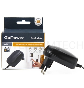 З/У для свинцово-кислотных аккумуляторов 6V GoPower ProLab 6 1.0A (1/100)