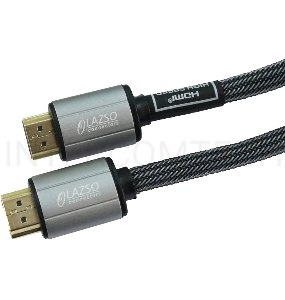 Кабель видео LAZSO WH-111-B HDMI (m)/HDMI (m) 1м. Позолоченные контакты черный 