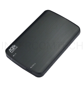 Внешний корпус для HDD/SSD AgeStar 3UB2A12 SATA пластик/алюминий черный 2.5