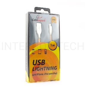 Кабель Cablexpert для Apple CC-G-APUSB01Gd-1M, AM/Lightning, серия Gold, длина 1м, золотой, блистер