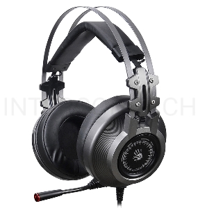 Наушники с микрофоном A4Tech Bloody J527 серый 2м мониторные USB оголовье (J527)