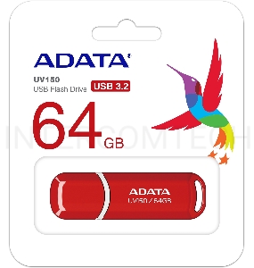 Флеш Диск 64GB ADATA UV150, USB 3.0, Красный