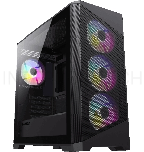 Компьютерный корпус mATX, без блока питания Gamemax Destroyer MB mATX case, black, w/o psu, w/1xUSB3.0+2xUSB2.0, Combo Audio, w/3x12cm FRGB front fan (FN-FF12X), w/1x12cm FRGB rear fan (FN-FF12X)