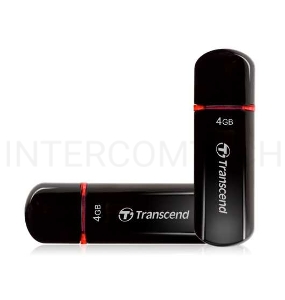Флеш Диск Transcend 4GB JetFlash 600, USB 2.0, Черный/Красный