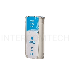 Струйный картридж Sakura B3P19A (№727 Cyan) для HP, голубой, 130 мл.
