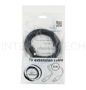 Кабель телевизионный Cablexpert, CCV-515-3M, Coaxial M/F, 3м