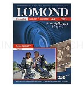 Фотобумага ПРЕМИУМ для стр.печати LOMOND 250 г/м2 односторонняя Semi-Glossy Warm 10х15см(20л)
