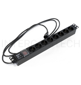 Hyperline SHE19-8SH-S-2.5IEC Блок розеток для 19