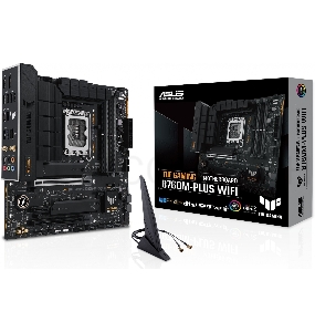 Материнская плата ASUS TUF GAMING B760M-PLUS WIFI Soc-1700 Intel B760 4xDDR5 mATX AC`97 8ch(7.1) 2.5Gg RAID+HDMI+DP