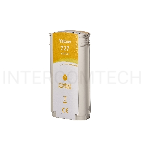Струйный картридж Sakura B3P21A (№727 Yellow) для HP, желтый, 130 мл.