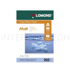 Фотобумага Lomond 0102124 A4/205г/м2/25л./белый матовое для струйной печати