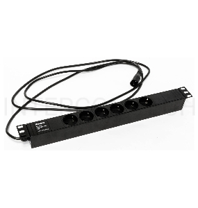 Hyperline SHE19-6SH-2.5IEC Блок розеток для 19