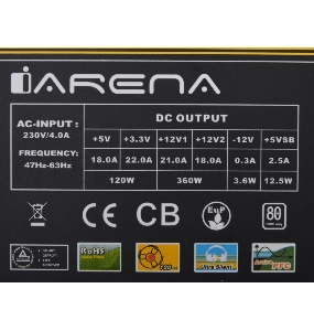 Блок питания Chieftec 450W OEM GPA-450S8 {ATX-12V V.2.3 PSU with 12 cm fan, Active PFC, ficiency >80% 230V only}