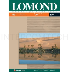 Фотобумага LOMOND Одностороняя Матовая, 140г/м2 , A4(21x29)/100л.