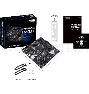 Материнская плата Asus PRIME B550M-K Soc-AM4 AMD B550 4xDDR4 mATX AC`97 8ch(7.1) GbLAN RAID+VGA+DVI+HDMI