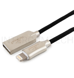 Кабель USB Cablexpert для Apple CC-P-APUSB02Bk-1.8M, MFI, AM/Lightning, серия Platinum, длина 1.8м, черный, блистер