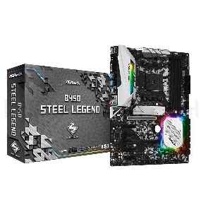 Материнская плата ASRock B450 STEEL LEGEND AM4, B450, 4*DDR4, HDMI+DP, 4xSATA3 6.0, M.2 Socket, 4xUSB 3.2, 2xUSB 2.0, Type-C, ATX