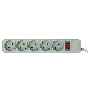 Сетевой фильтр PC Pet AP01006-5-GR 5м (5 розеток) серый